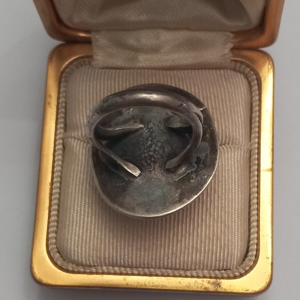 Vintage Silver Ring With Beautiful Turquoise Gems… - image 3